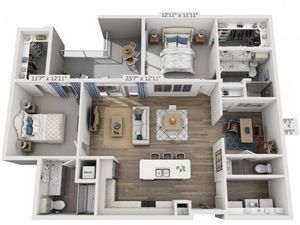 F3 | 2 bed 2 bath | from 1356 square feet