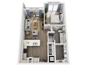 B3 | 1 bed 1 bath | from 728 square feet