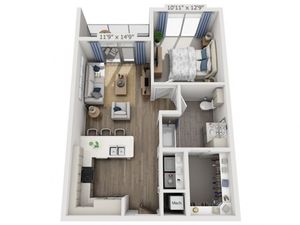B3HC | 1 bed 1 bath | from 710 square feet