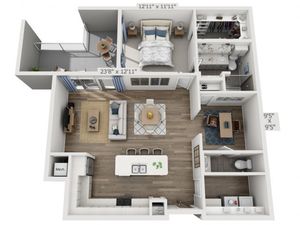 D2 | 1 bed 1 bath | from 1,062 square feet