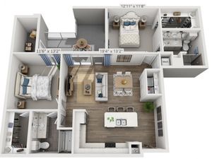 E5 | 2 bed 2 bath | from 1147 square feet