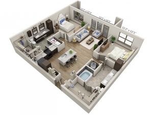 Mezzo | 2 bed 2 bath | from 1116 square feet