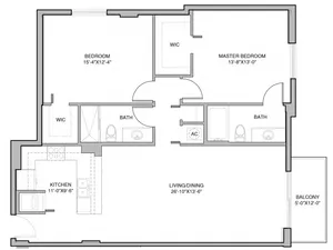 Building C - 2 Bedroom, 2 Bath