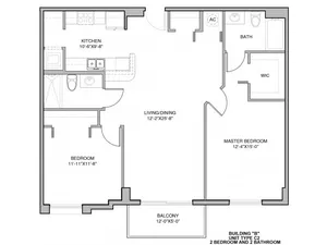 Building B - 2 Bedroom, 2 Bath