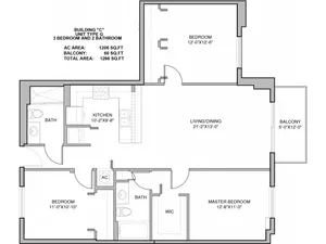 Building C - 3 Bedroom, 2 Bath