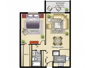 1 Bedroom, 1 Bath