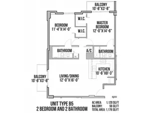 B5 | 2 Bedrooms, 2 Baths