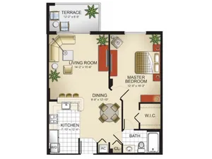 1 Bedroom, 1 Bath
