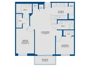 2 Bedroom, 2 Bath