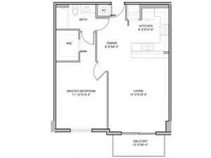 1 Bedroom, 1 Bath