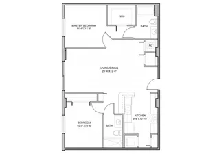 2 Bedroom, 2 Bath
