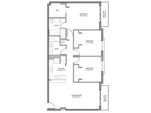 3 Bedroom, 2 Bath