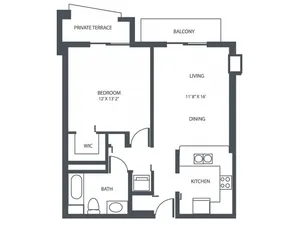 1 Bedroom, 1 Bath
