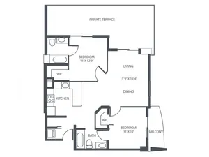 2 Bedroom, 2 Bath