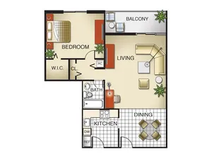 1 bedroom, 1 Bath