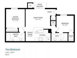 2 Bedrooms, 2 Baths