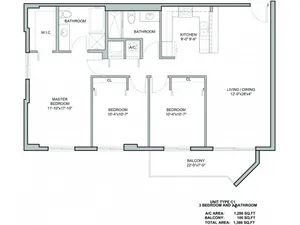 C1 | 3 Bedrooms, 2 Baths