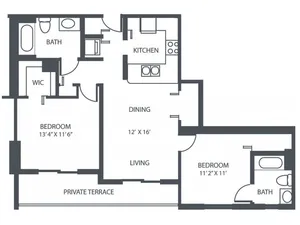 2 Bedroom, 2 Bath