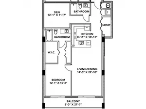 Model Y | 2 Bedroom, 2 Bath