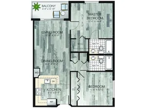 Model C | 2 bedroom, 2 bath