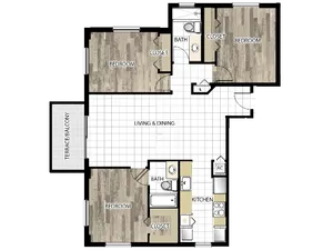 Grand Tower | Unit C1 | 3 bedrooms, 2 bath