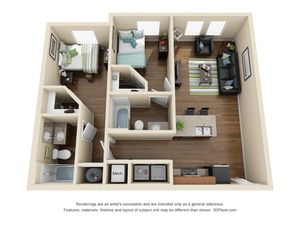 2 bedroom 2 bathroom apartment floor plan 315 Hester Street Prime Place Stillwater