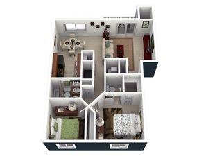 2 Bed 1.5 Bath