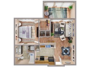 1 Bdrm Floor Plan | Apartments In Humble | Advenir at Eagle Creek