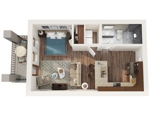 Studio Floor Plan | Apartments Odessa Tx | Advenir at Legado Ranch
