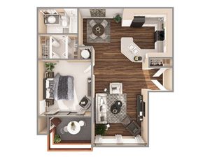 1 Bedroom Floor Plan | Apartments In Boynton Beach | Advenir at La Costa