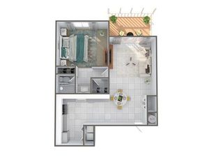 1 Bdrm Floor Plan | Apartments In Palm Beach Gardens | Turnbury at Palm Beach Garden