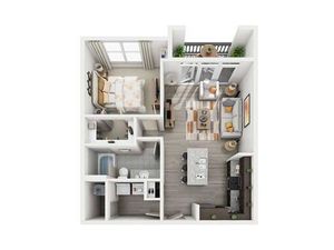 One Bedroom Floor Plan | apartments in west columbia, SC