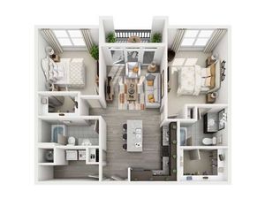 Two Bedroom Floor Plan | Apartments in west columbia, SC