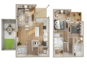 two bedroom townhouse