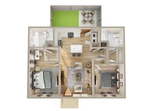 two bedroom apartment cottage