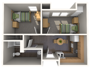 2 Bed 1 Bath