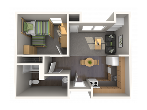1 Bed 1 Bath