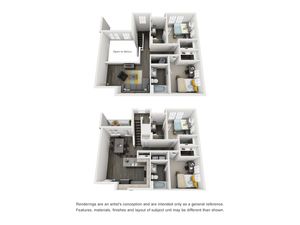 4 x 4 Floor Plan (1st Floor) | Paloma West Midtown | Atlanta Student Housing