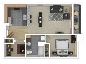 Floor Plan 7 | 2 Bedroom Apartments Seattle | 700 Broadway Apartments