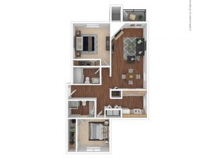 2 Bedroom Floor Plan | Apartments For Rent In Renton, WA | 2000 Lake Washington Apartments
