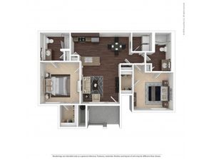 2 Bedroom Floor Plan | Apartments For Rent In Henderson, NV | The Edge at Traverse Pointe Apartments