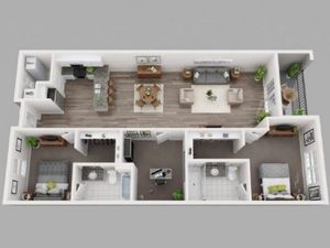 2 bedroom 2 bath apartment