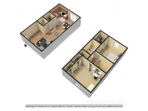 2 bed 1.5 bath