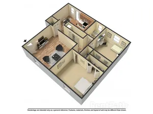 2 bed 1 bath Garden