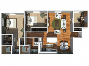 Chowning Square - 2 Bedroom with Office