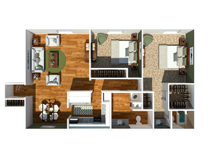 2 Bedroom, 1.5 bath