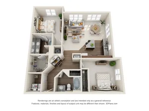 Two bedroom two bathrooms