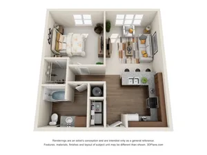 One bedroom one bathroom