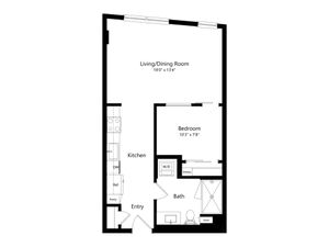 1x1 Urban 654 SF