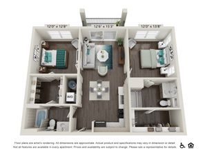 2 Bedroom floorplan